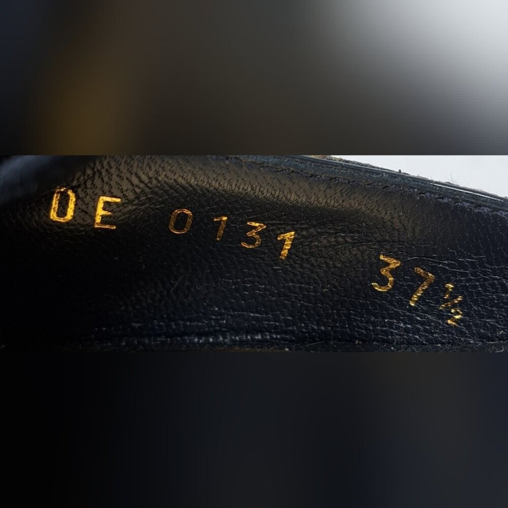 Louis Vuitton Monogram Denim Wedge Platform Ankle Wrap Pumps Shoes 7.5 / 37.5 EU - Picture 15 of 16